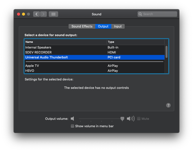 can i select audio output for google, mac